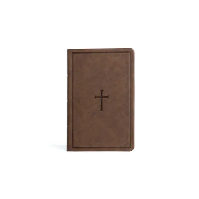 CSB Large Print Personal Size Reference Bible, Brown Leathertouch - by Csb Bibles by Holman (Leather Bound)