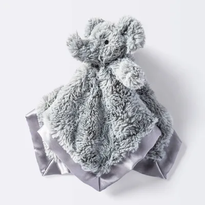 Elephant Small Security Blanket Crib Toy - Gray - Cloud Island