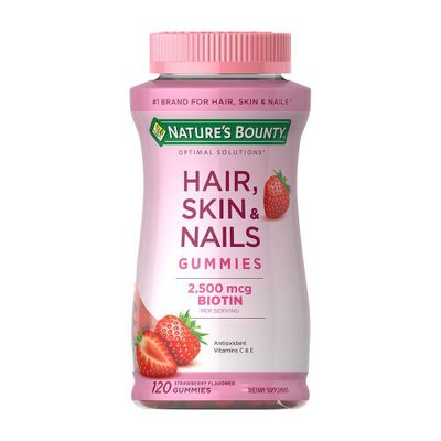 Natures Bounty Hair, Skin & Nails Gummies with Biotin - Strawberry