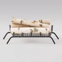 Brinkdale Iron Fireplace Log Holder - Matte Black