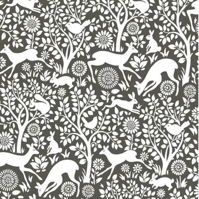 NuWallpaper Merriment Peel and Stick Wallpaper Charcoal