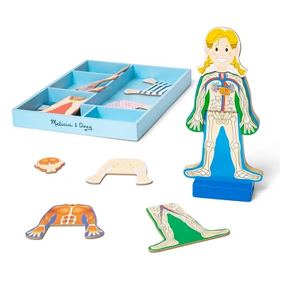 Melissa & Doug Magnetic Human Body Anatomy Play Set and Storage Tray - 24pc