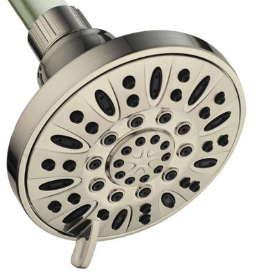 Six Setting High Pressure Luxury Slimline Shower Head with On/Off and Pause Mode