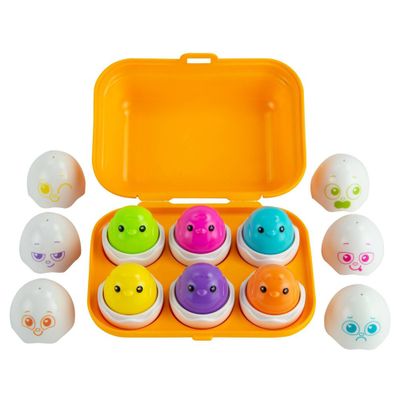 Lamaze Sort & Squeak Eggs, Shape Sorter, Color Matching Toy - 7ct