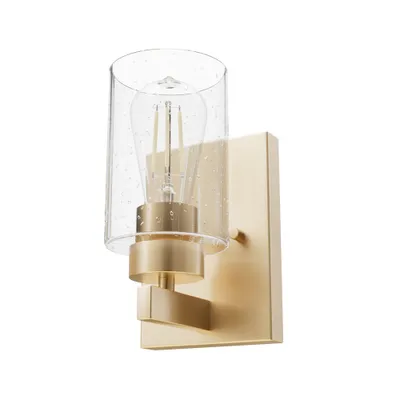 Hartland Seeded Glass Sconce Wall Light Fixture - Hunter Fan: ETL Listed