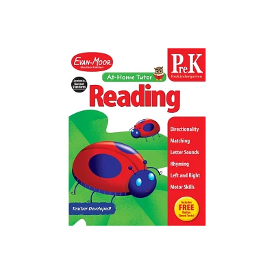 Reading and Phonics Skills, Preschool Workbook - (At-Home Tutor) by Evan-Moor Educational Publishers (Paperback)