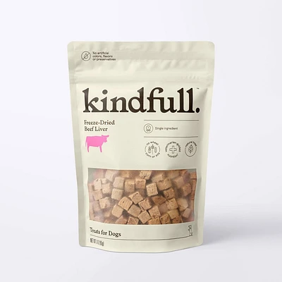 Freeze-Dried Dog Treats Beef Liver - 3oz - Kindfull