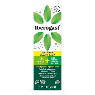 Iberogast Dual Action Digestive Relief Daily Herbal Supplements - 50ml