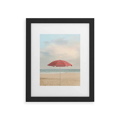 Deny Designs 16x20 Eye Poetry Photography Umbrella California Beach Framed Art Print Black