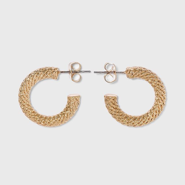 Twisted Texture Small Hoop Earrings - A New Day