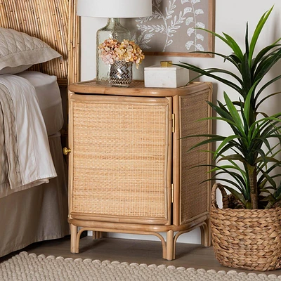 bali & pari Kiara Natural Rattan Nightstand Natural