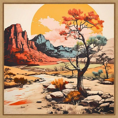 Amanti Art 22x22 The Desert Path V by Walker Noble Framed Canvas Wall Art Print