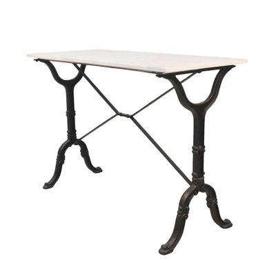 Carolina Living Draven Marble Top Console Table White/Black