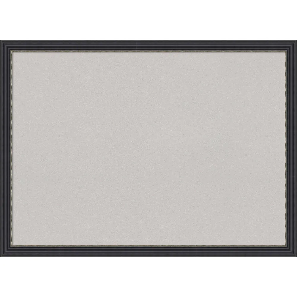 30x22 Stylish Wood Frame Cork Board Black