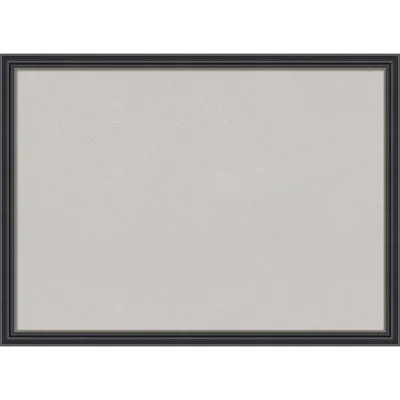 30x22 Stylish Wood Frame Cork Board Black