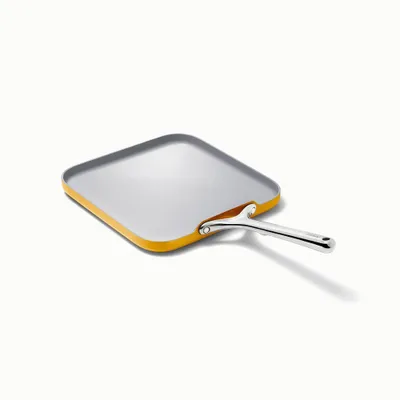 Caraway Home 11.02 Nonstick Square Flat Griddle Fry Pan Marigold