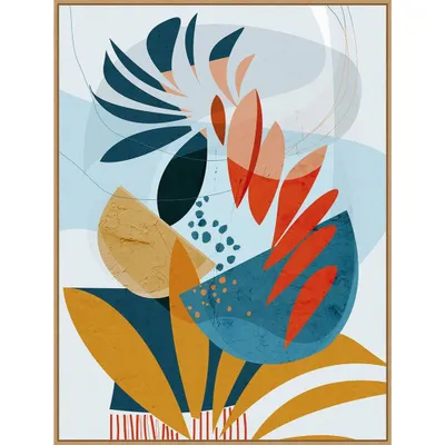 Amanti Art 32 x 42 Tropical Planted by Ishita Banerjee Framed Canvas: Large Sylvie Style Artwork