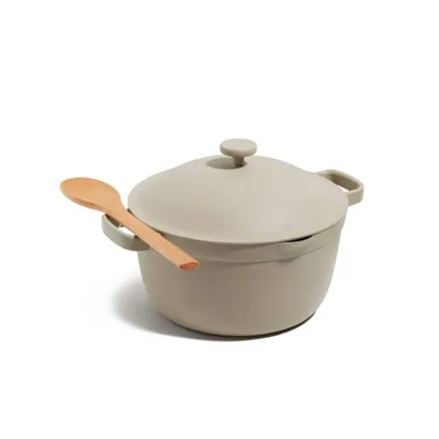 Our Place 5.5qt 10.5 Ceramic Nonstick Perfect Pot : Induction & Oven Safe, Even-Heating, Hand Wash, Beige