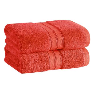 2pk Cotton Rayon from Bamboo Hand Towel Set Coral - Cannon