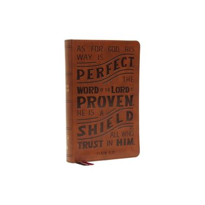 Nkjv, Personal Size Reference Bible, Verse Art Cover Collection, Leathersoft, Tan, Red Letter, Comfort Print - by Thomas Nelson (Leather Bound)