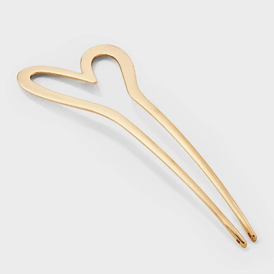 Metal Heart Hair Pin - A New Day Gold