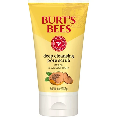 Burts Bees Peach & Willow Bark Deep Pore Exfoliating Facial Scrub - Unscented - 4oz
