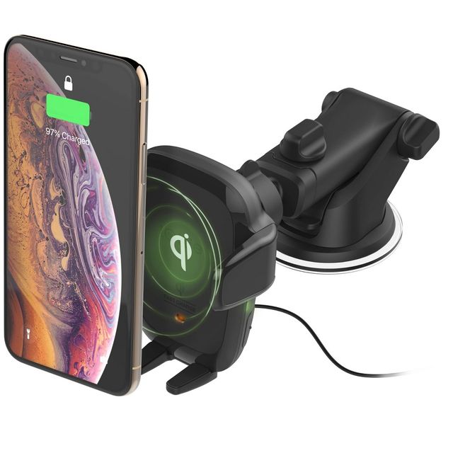 iOttie AutoSense Wireless Dash & Windshield Mount with 10W Qi Wireless Charging Mount - Black