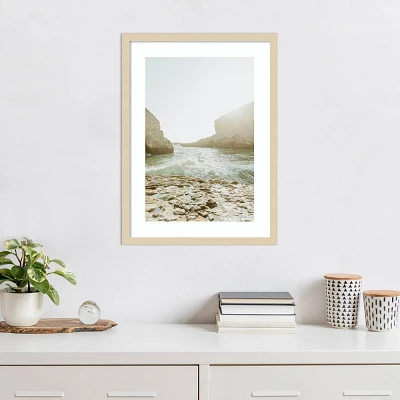 Amanti Art Rocky Beach by Incado Wood Framed Wall Art Print