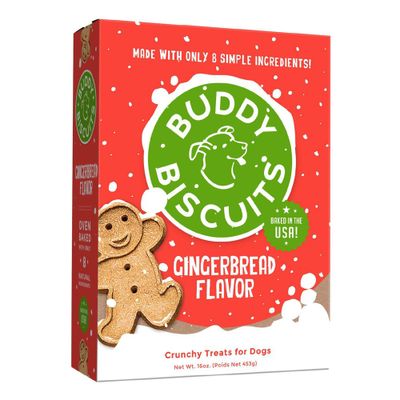 Buddy Biscuits Gingerbread Flavor Holiday Dog Treats - 16oz