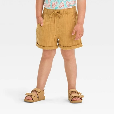 Toddler Boys Textured Pull-On Woven Above Knee Shorts