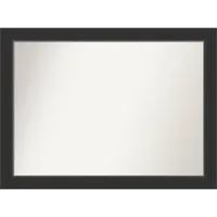 43 x 32 Non-Beveled Corvino Wood Bathroom Wall Mirror Black - Amanti Art: Modern Rectangle, Wall Mount, Wood Frame