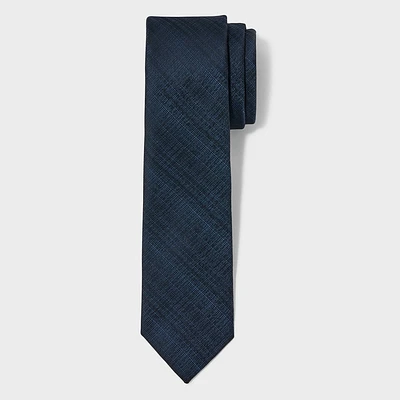 Mens Plaid Neck Tie - Goodfellow & Co Dark Gray One Size