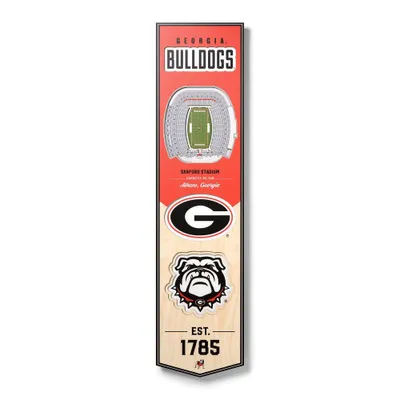 8 X 32 NCAA Georgia Bulldogs 3D StadiumView Banner