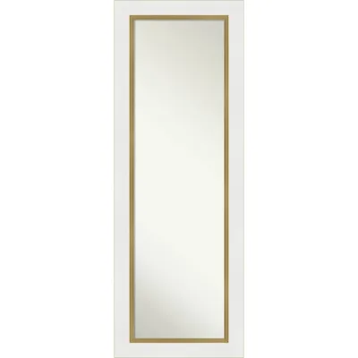 19 x 53 Non-Beveled Eva White Gold Full Length on The Door Mirror - Amanti Art