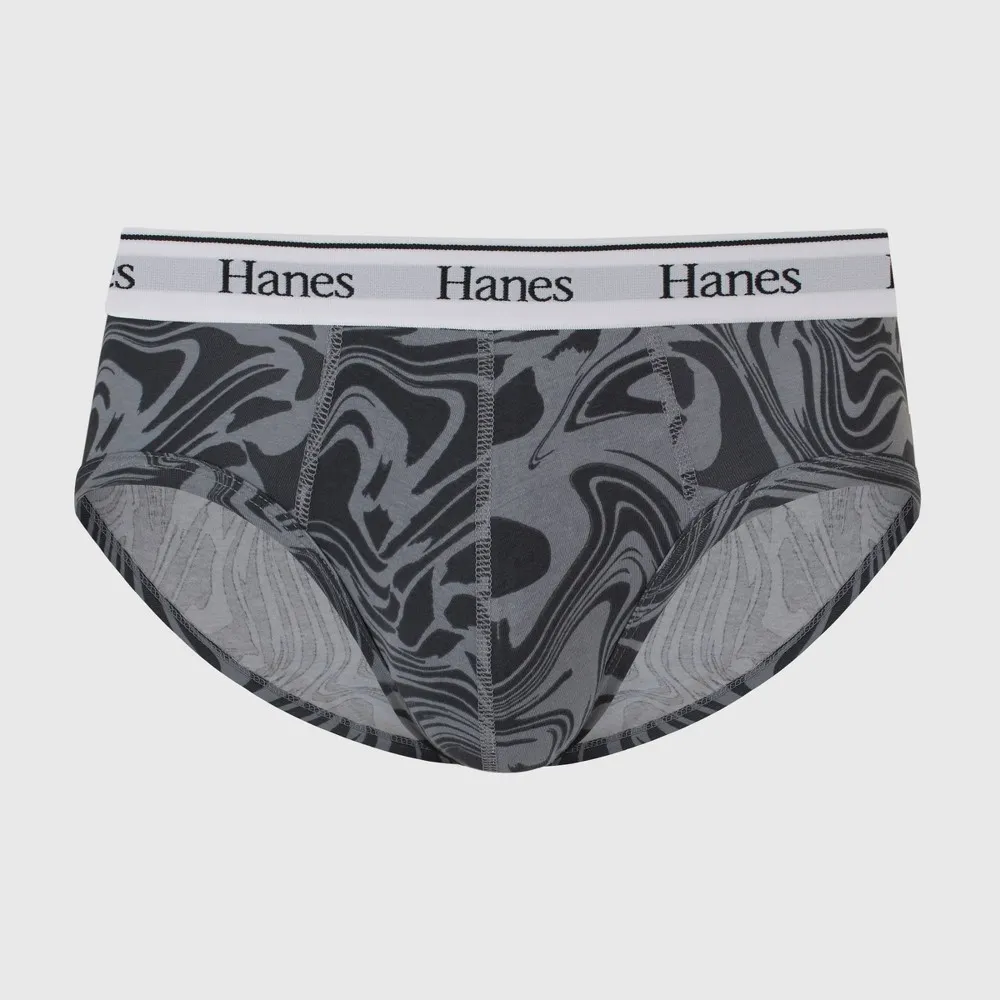 Hanes Originals Premium Mens Swirl Print Briefs | The Market Place