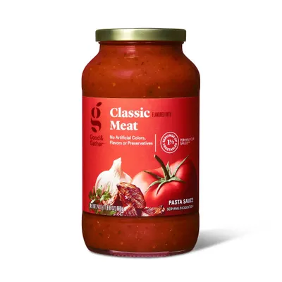 Classic Flavored with Meat Pasta Sauce - 24oz - Good & Gather