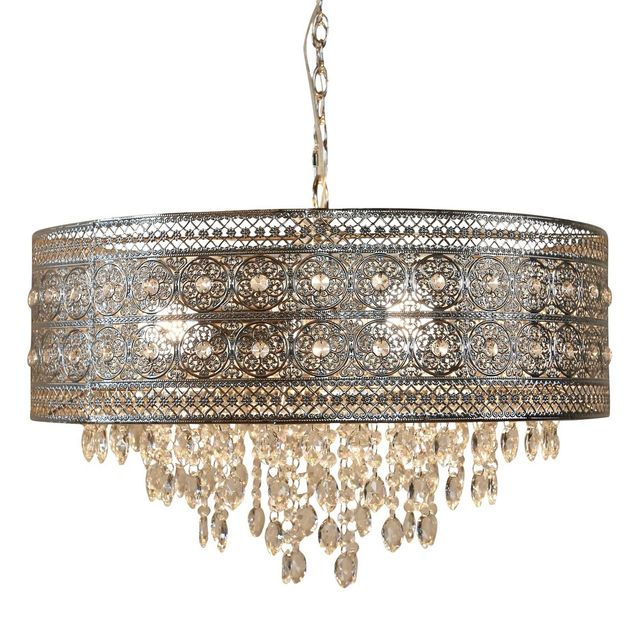 24 Brielle Crystal Chandelier Polished Nickel - River of Goods