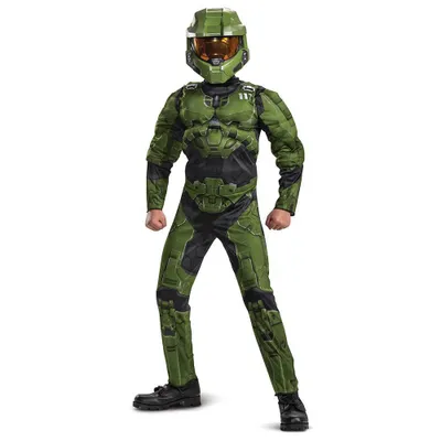 Kids HALO Master Chief Infinite Deluxe Halloween Costume Jumpsuit  (4-6)