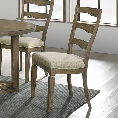 Acme Furniture Parfield Dining Chair Fabric/Weathered Oak Finish