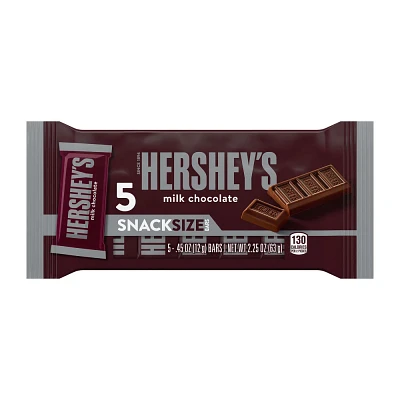 Hersheys Milk Chocolate Snack Size Bars Candy - 0.45oz/5ct