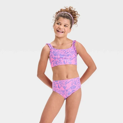 Girls Seashell Printed Bikini Set