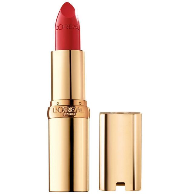 LOreal Paris Colour Riche Original Satin Lipstick for Moisturized Lips - 350 British Red - 0.13oz