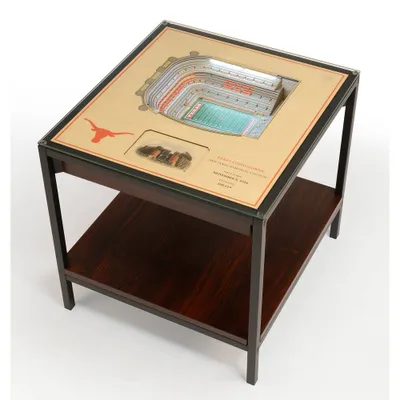 NCAA Texas Longhorns 25-Layer StadiumViews Lighted End Table