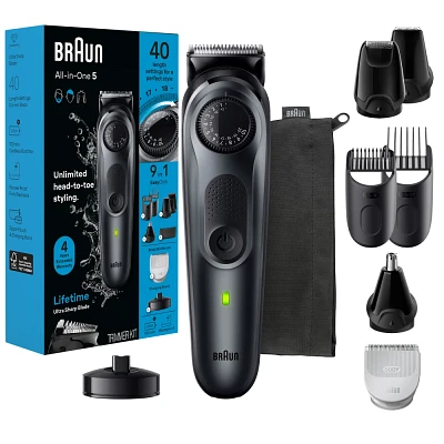 BRAUN ALL-IN-ONE STYLE KIT SERIES 5 AIO5490 RECHARGEABLE 9-IN-1 BODY, BEARD & HAIR TRIMMER