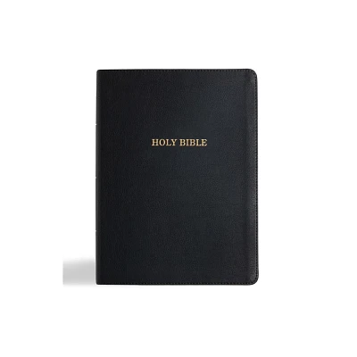 KJV Study Bible, Large Print Edition, Black Leathertouch - by Holman Bible Publishers (Leather Bound)