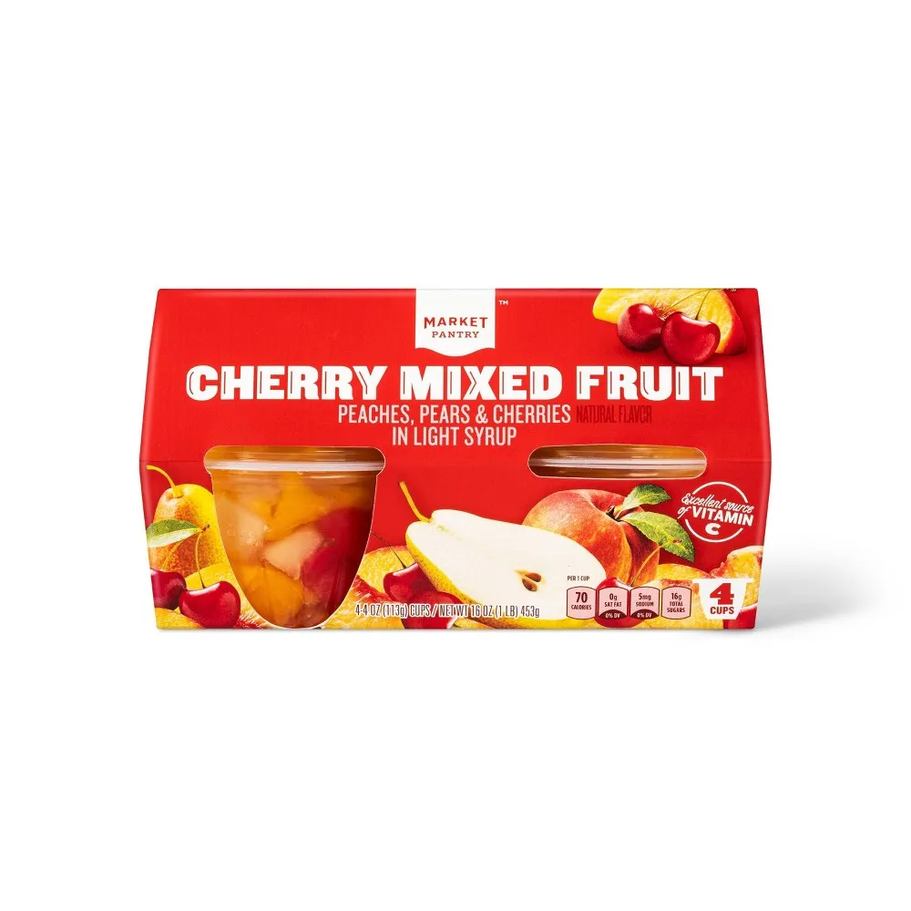 Del Monte Mixed Fruit Cups - 4oz 4pk : Target