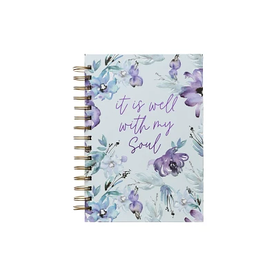 Large Hardcover Journal It Is Well with My Soul Inspirational Wire Bound Notebook W/192 Lined Pages [Hardcover] with Love