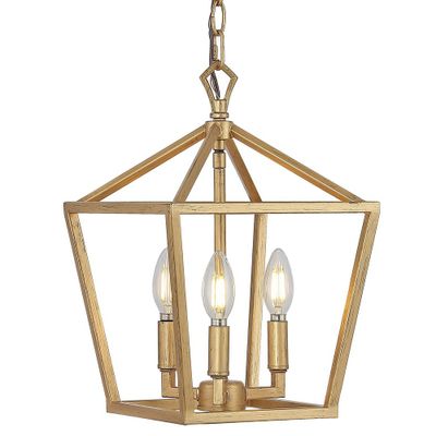 10 3-Light Ojai Iron Classic Modern Lantern LED Pendant - JONATHAN Y: ETL Listed