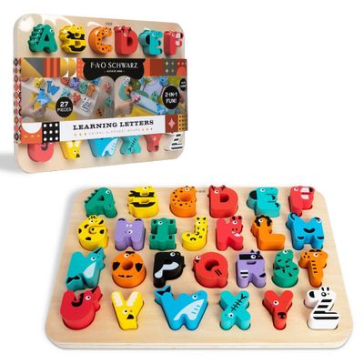 FAO Schwarz Learning Letters Animal Alphabet Board 27pc