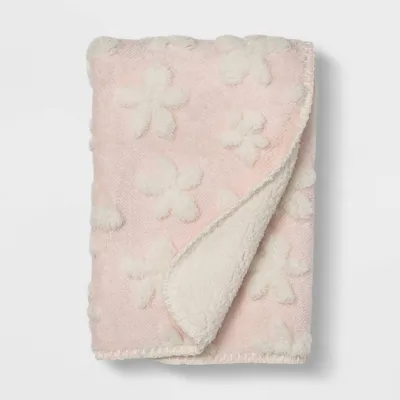 Plush Stroller Blanket Daisy - Cloud Island Pink